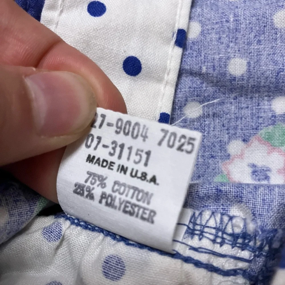 Vintage 1990s OshKosh B'gosh Floral Polka Dot Baby Overalls 3T-4T Lady bug tag